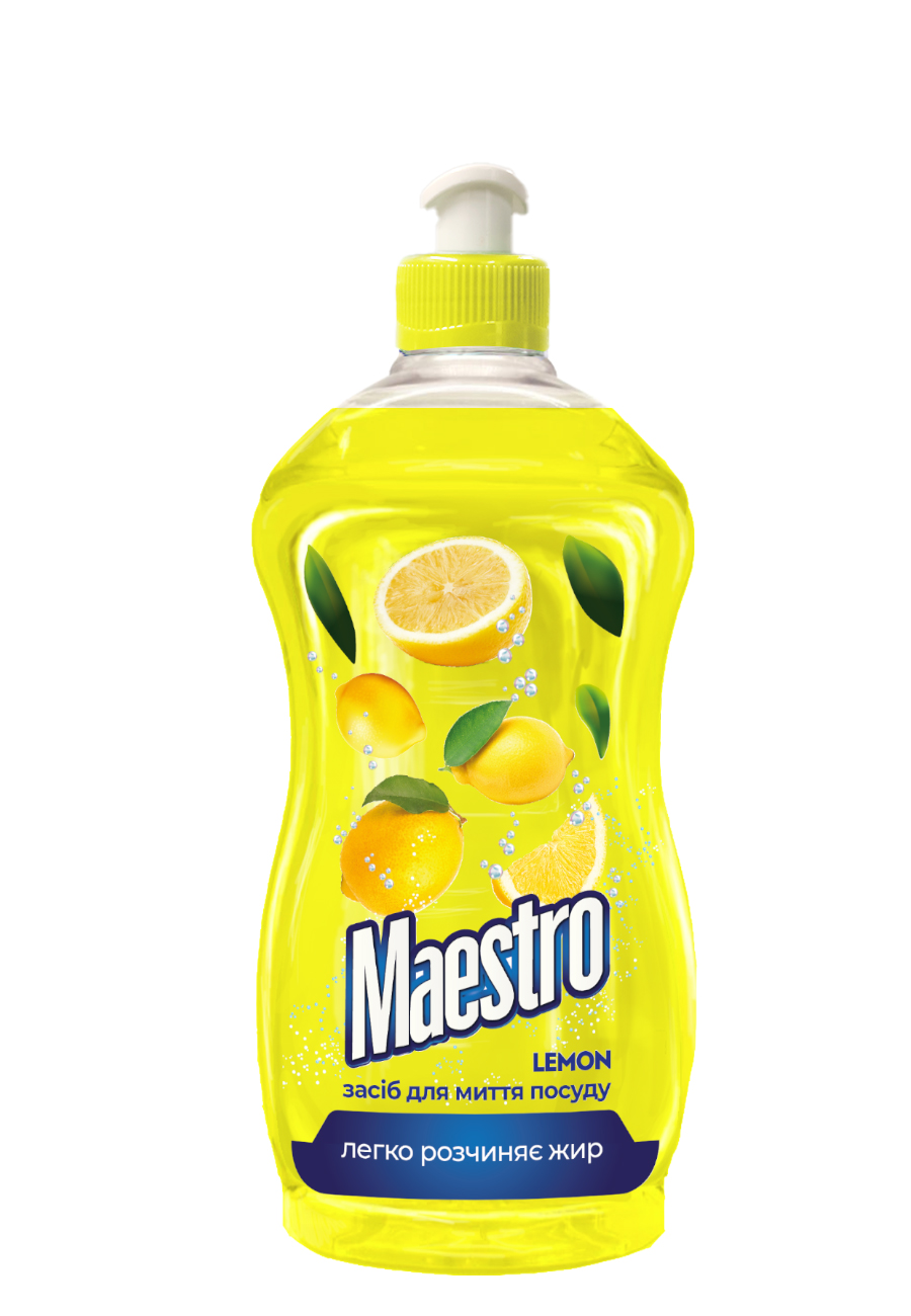 Рідким миючий засіб для посуду "LEMON" ТМ "MAESTRO"